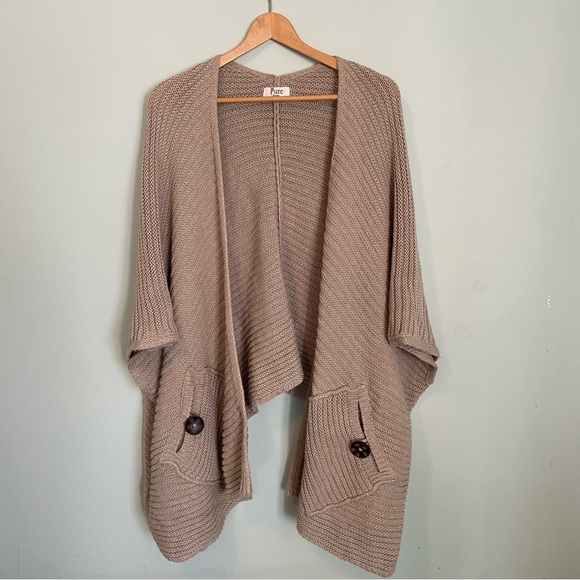 Neon Buddha Tan Shrug with Waterfall Front - Picture 1 of 5